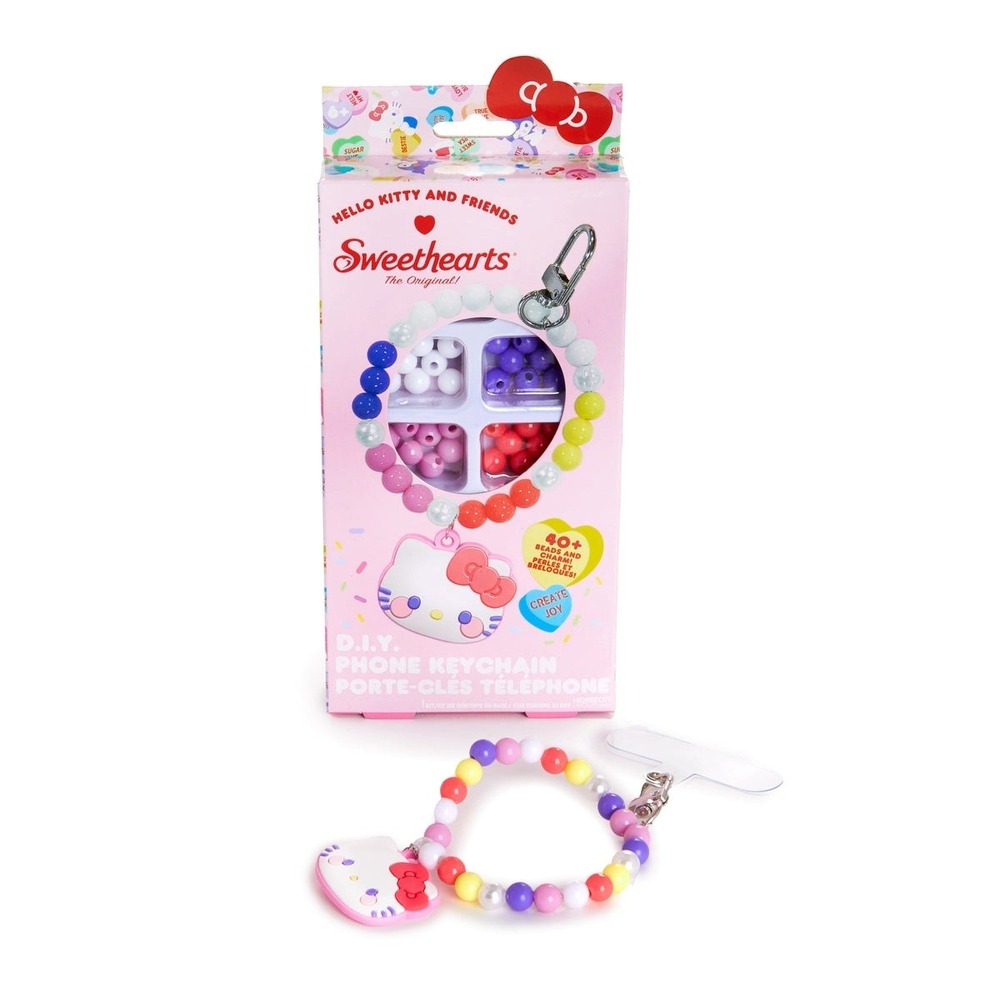 Hello Kitty Friends‎ Sweethearts DIY Phone Keychain Beaded Craft Kit Sanrio NIB